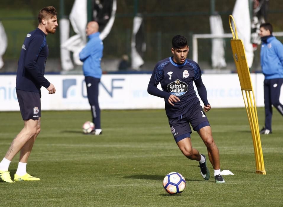 Mosquera y Arribas, bajas en el primer entrenamiento de la semana