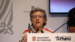 La sotsdirectora de Protecció Civil, Imma Solé, en roda de premsa