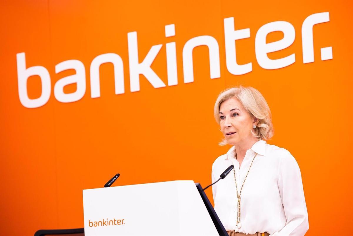 La consejera delegada de Bankinter, María Dolores Dancausa, durante la presentación de resultados del banco correspondientes la primer semestre de 2022. 