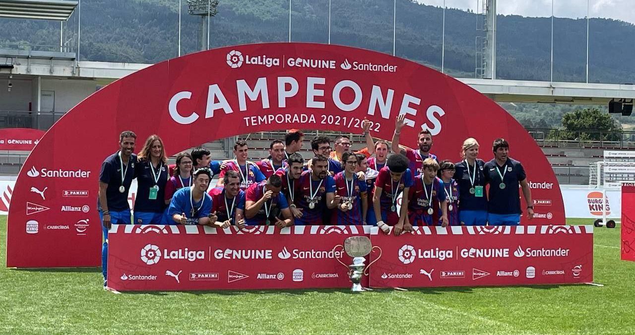 El equipo de la Fundació Barça Genuine conquistó la última edición de la Liga Genuine