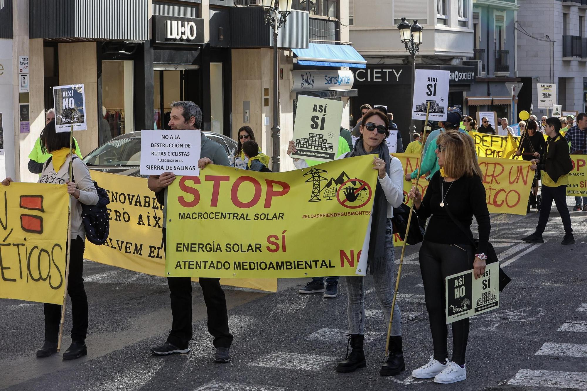 Manifestación contra las plantas solares en la provincia