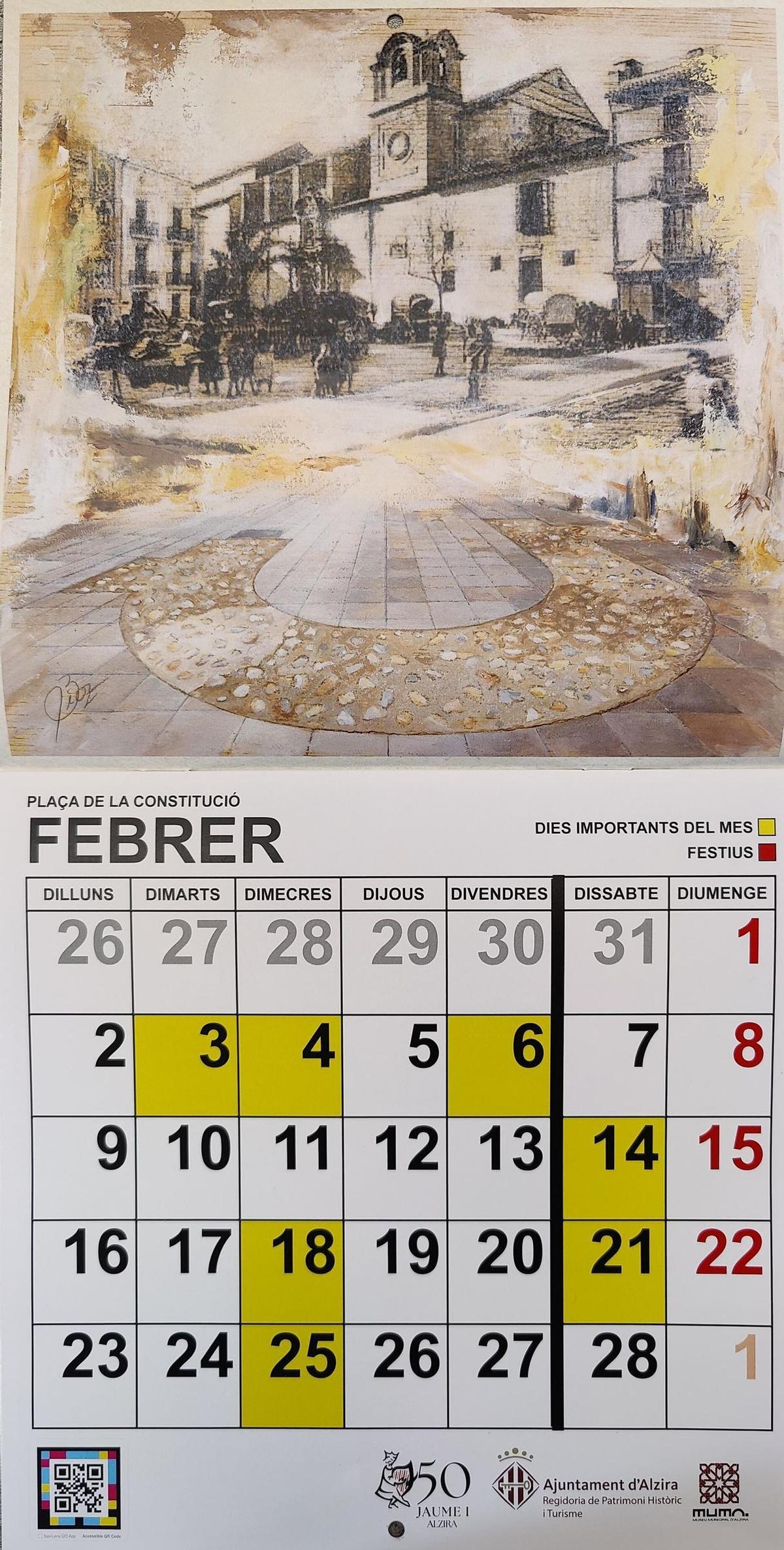 Interior del calendario.