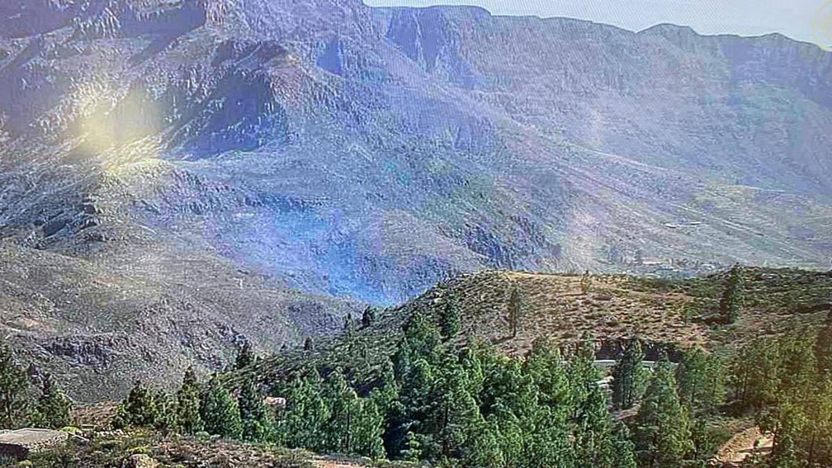 Incendio forestal en Fataga Incendio forestal en Fataga