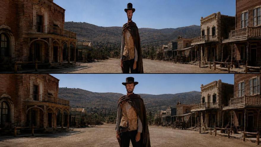 ¿Llegaste a saber por qué en las viejas películas del Oeste al principio salían las imágenes estiradas?