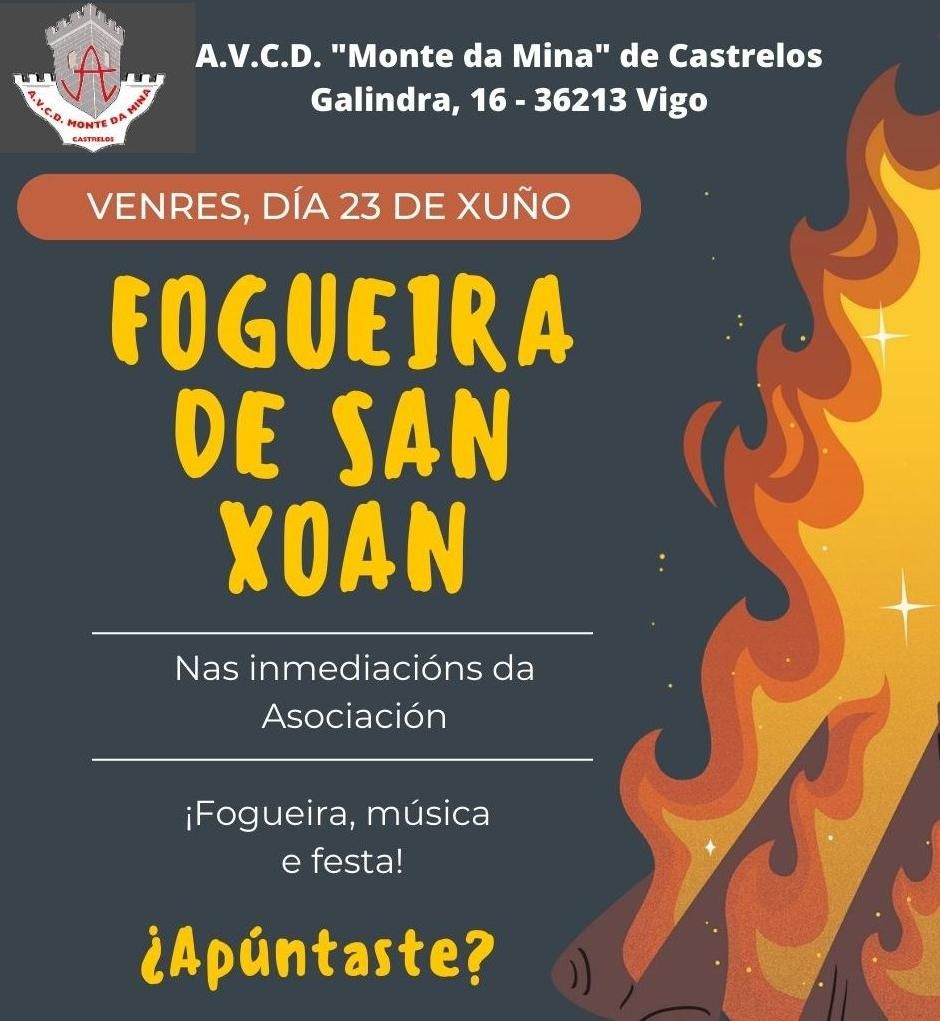 Cartel de la fiesta de San Juan 2023 en Castrelos.