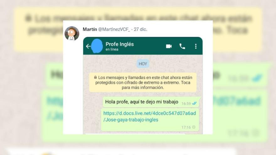 El zasca de un alumno al profesor que se queja de sus trabajos: &quot;Hola profe...&quot;