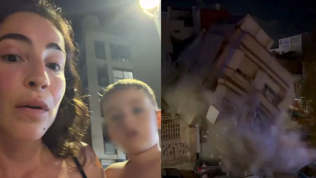 Ana López vive un derrumbe en Benetússer junto a su hijo Luca