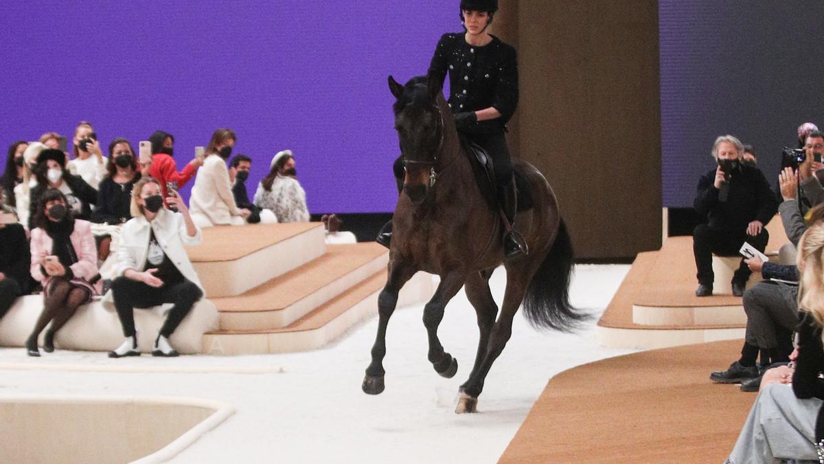 Carlota Casiraghi debuta como modelo de Chanel montando a caballo