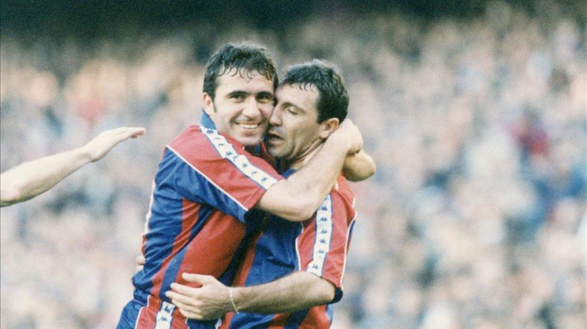 Hagi y Stoichkov, en 1994