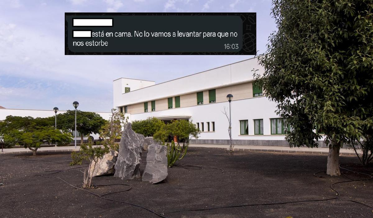 Uno de los mensajes del grupo de Whatssap de los trabajadores de la residencia Amavir en Tías, en Lanzarote