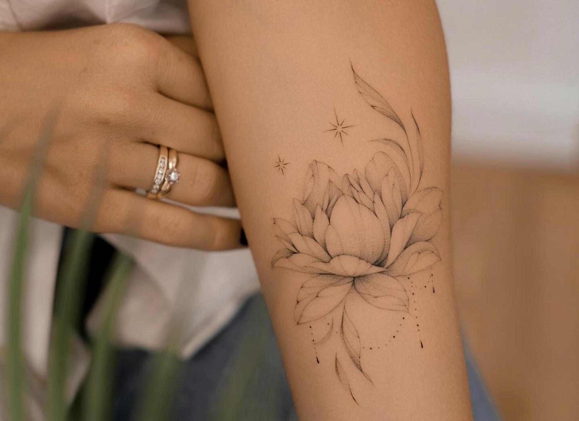Tatuaje de flor de loto, uno de los más repetidos