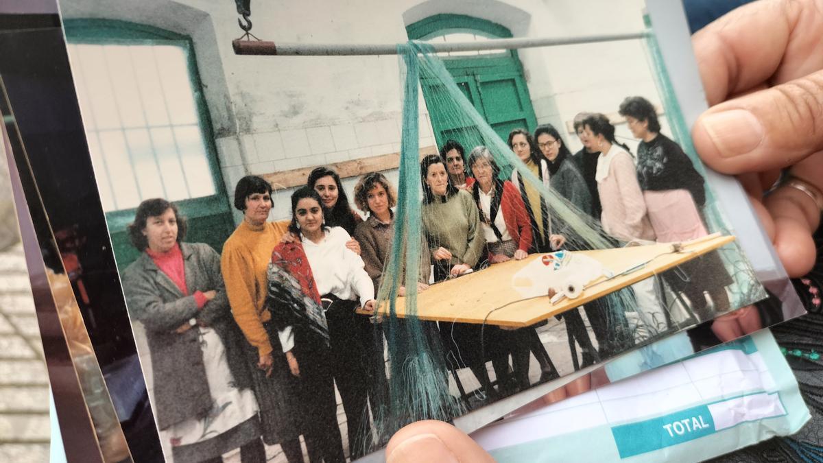 Foto del álbum particular de Aurelia Rodríguez, en un curso de rederas en Portugal.