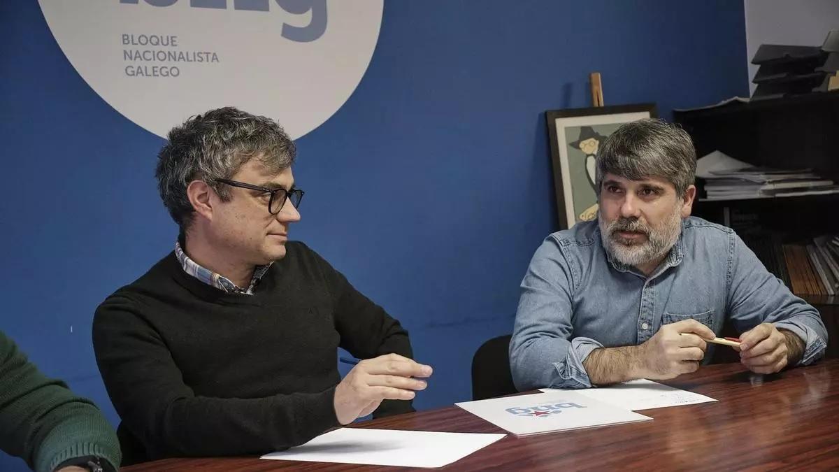 Los concejales del BNG de Valga en una foto de archivo