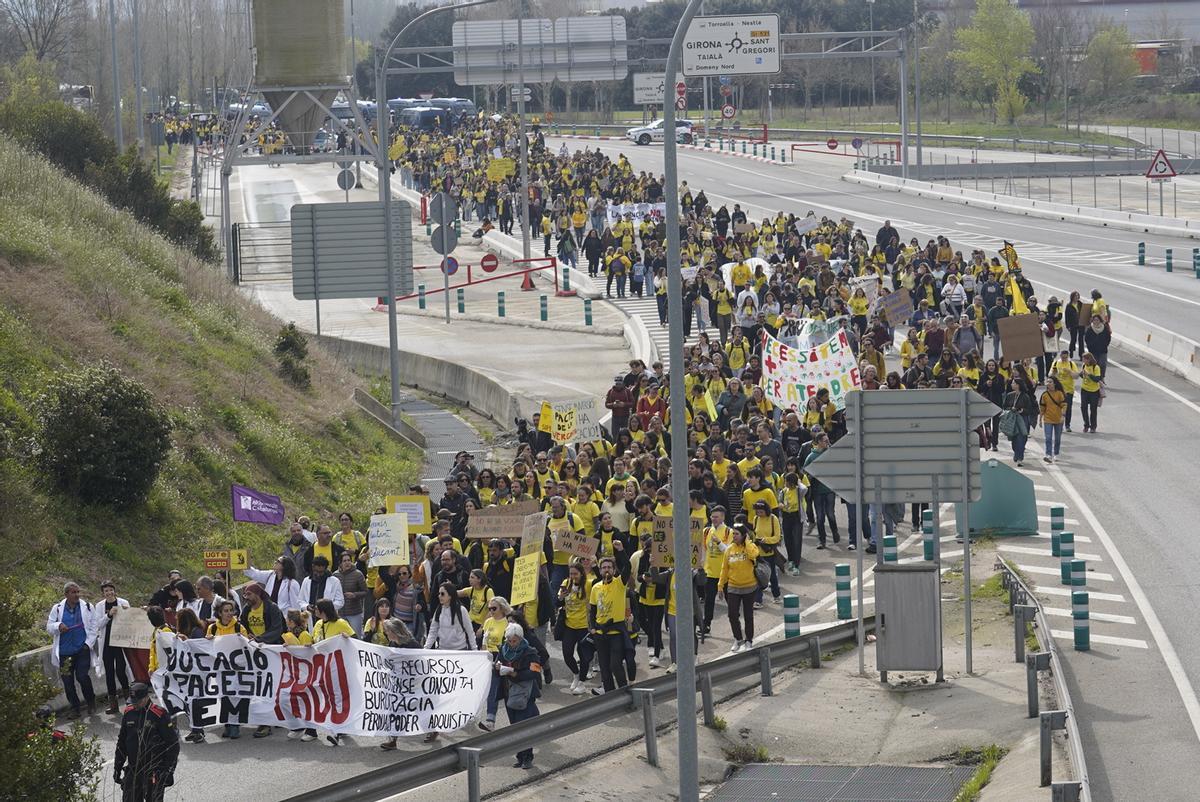 Les imatges de les protestes dels docents