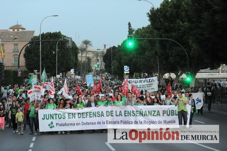 Manifestación contra la LOMCE en Murcia