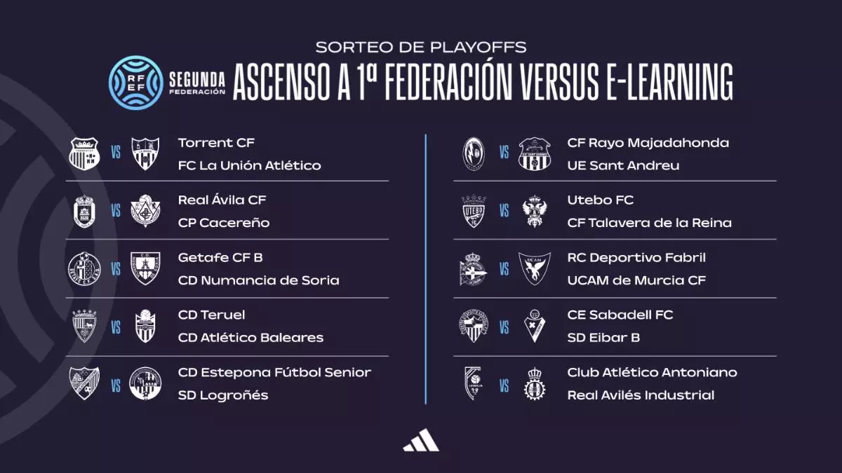 As赤 quedan los emparejamientos del playoff de ascenso a Primera RFEF: cruces, fechas y horarios de los partidos de Sant Andreu y Sabadell