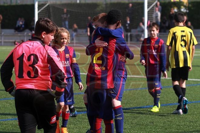 El Alevín A del FC Barcelona, campeón de Liga