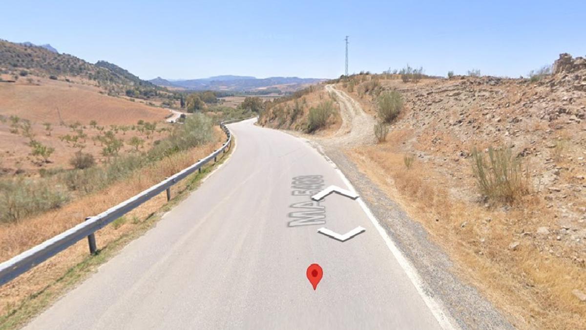 Punto kilométrico de la MA-5403 en el que ha tenido lugar el accidente.
