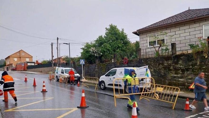 Las consecuencias de la tormenta en Cangas y Bueu.