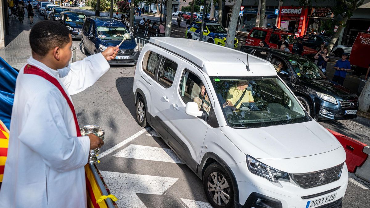 Benedicció de vehicles al Passeig, l'any passat
