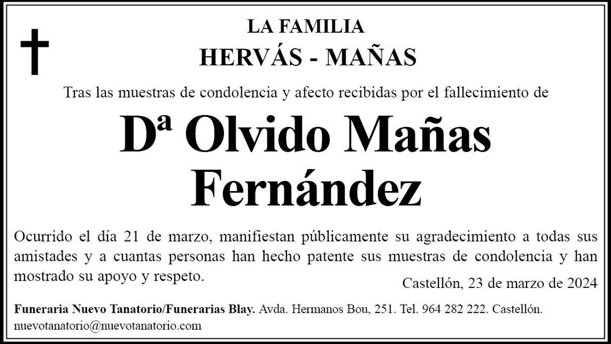 Dª Olvido Mañas Fernández