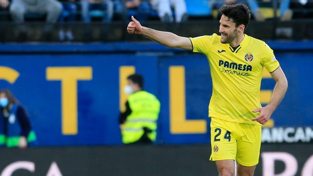 Pedraza, celebrando un gol