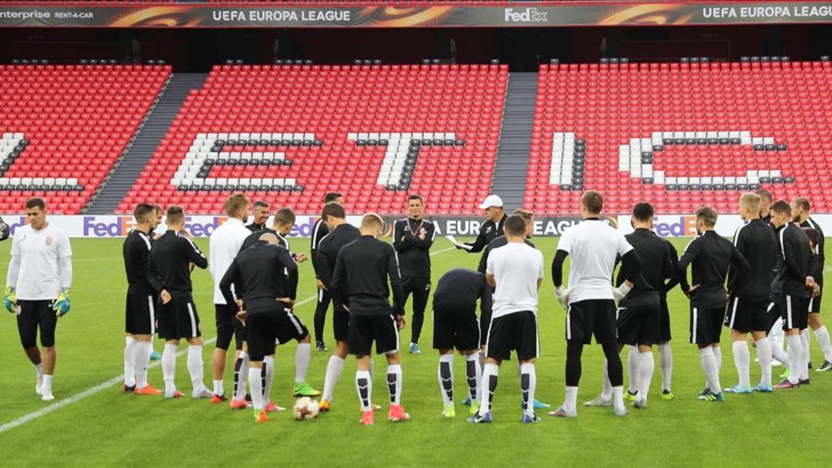 El Zorya ucraniano preparó en San Mamés el partido contra el Athletic