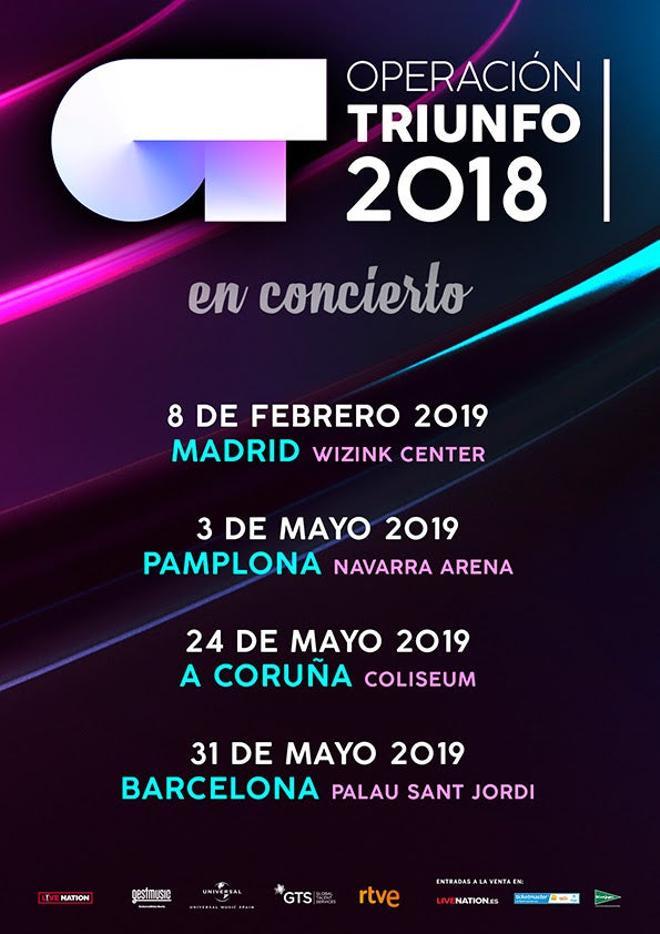 Estas son las fechas oficiales para la gira de Operación Triunfo 2018