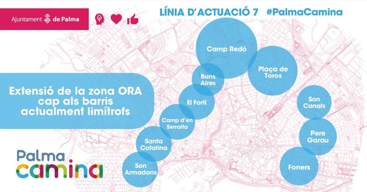 La zona ORA se ampliará en un arco exterior a las Avenidas a determinar en el proceso de participación del nuevo PMUS.