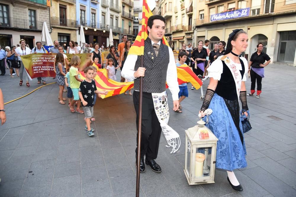 Rebuda de la flama del Canigó a Manresa