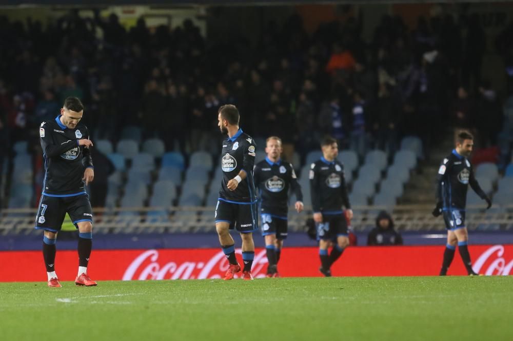 El Dépor sale goleado de Anoeta