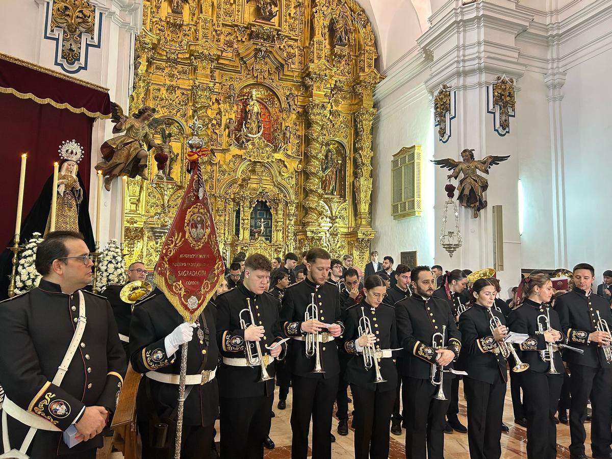 Agrupación Musical de la Sagrada Cena en un concierto de marchas procesionales.
