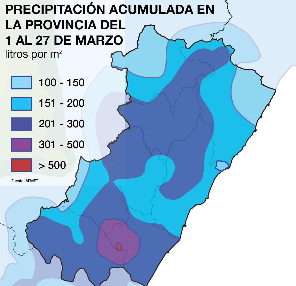 Mapa de lluvias