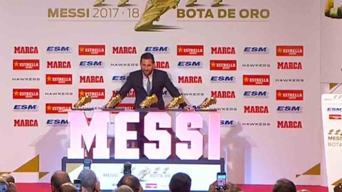 Messi, con las cinco Botas de Oro