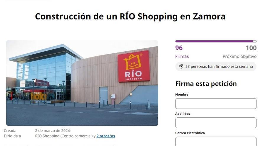 ¿Un “Río Shopping” en Zamora? Inician una campaña de recogida de firmas para construir un centro comercial similar en la ciudad