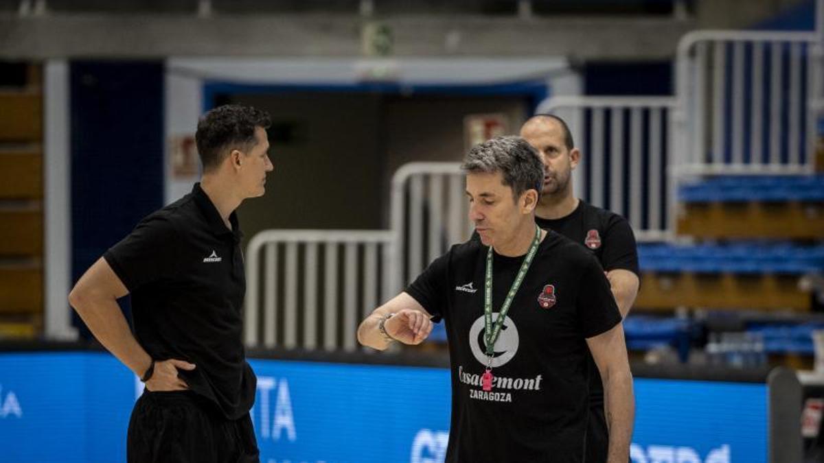 Gonzalo García de Vitoria, Rodrigo San Miguel y Serna, durante un entrenamiento