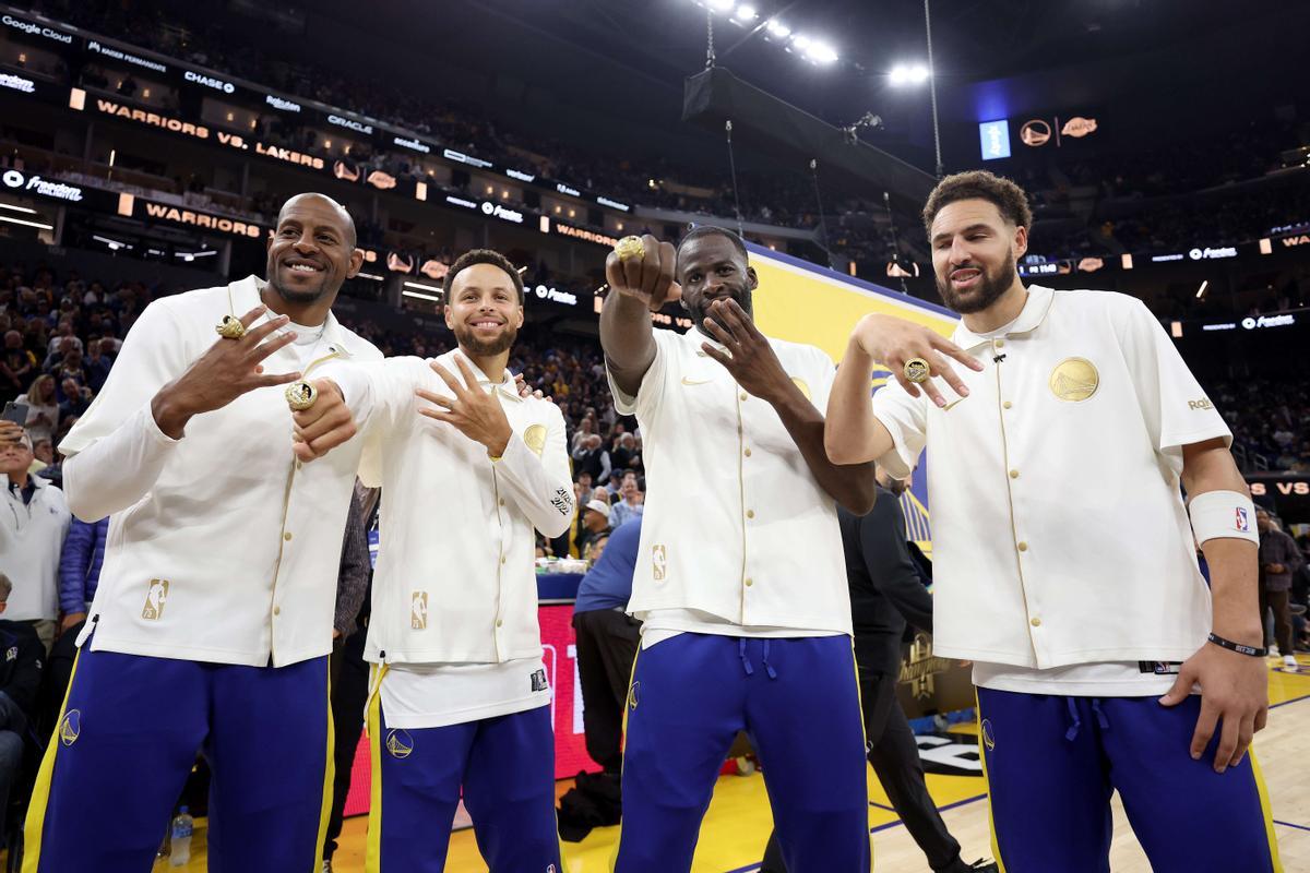 ¡Menuda fiesta! Así fue la ceremonia del anillo de campeón de la NBA a los Warriors