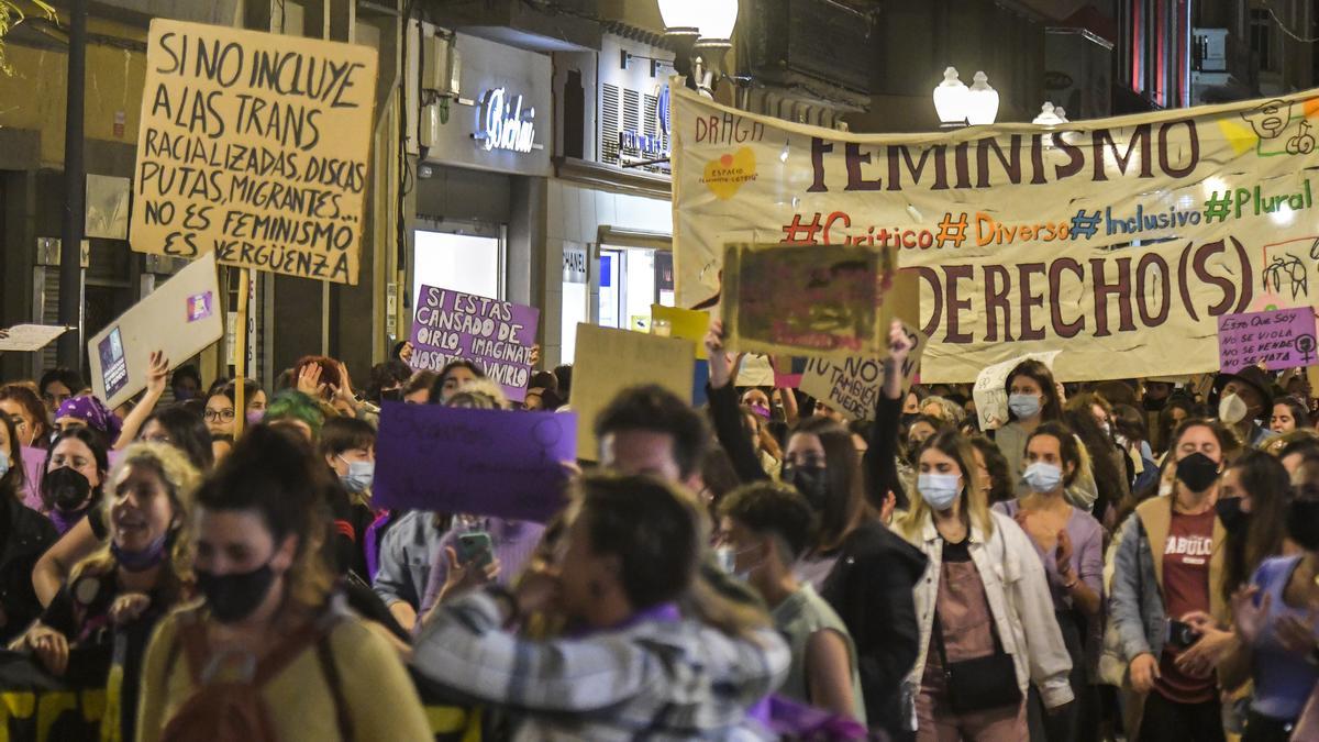 Manifestación del pasado 8 de marzo en la capital grancanaria