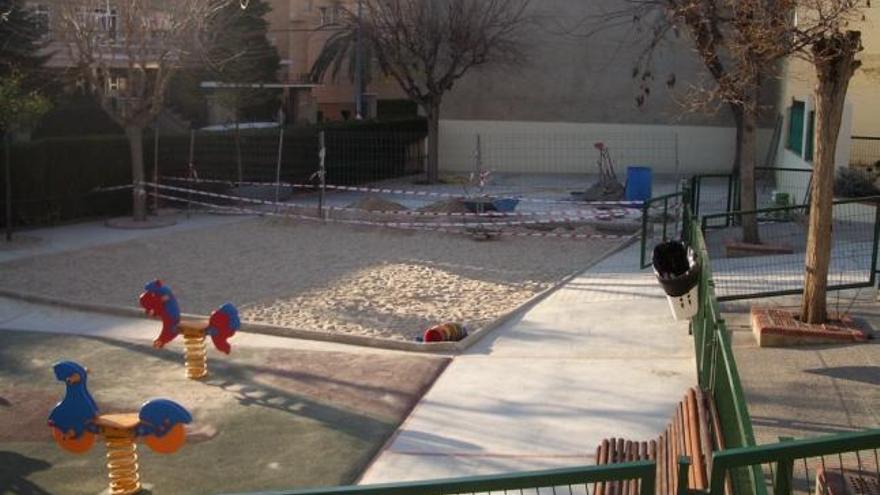El patio del colegio Aulari, en una imagen de ayer.