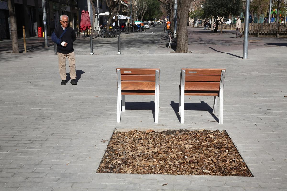 El nuevo tramo de Meridiana pacificada, a punto de estreno y sin verde