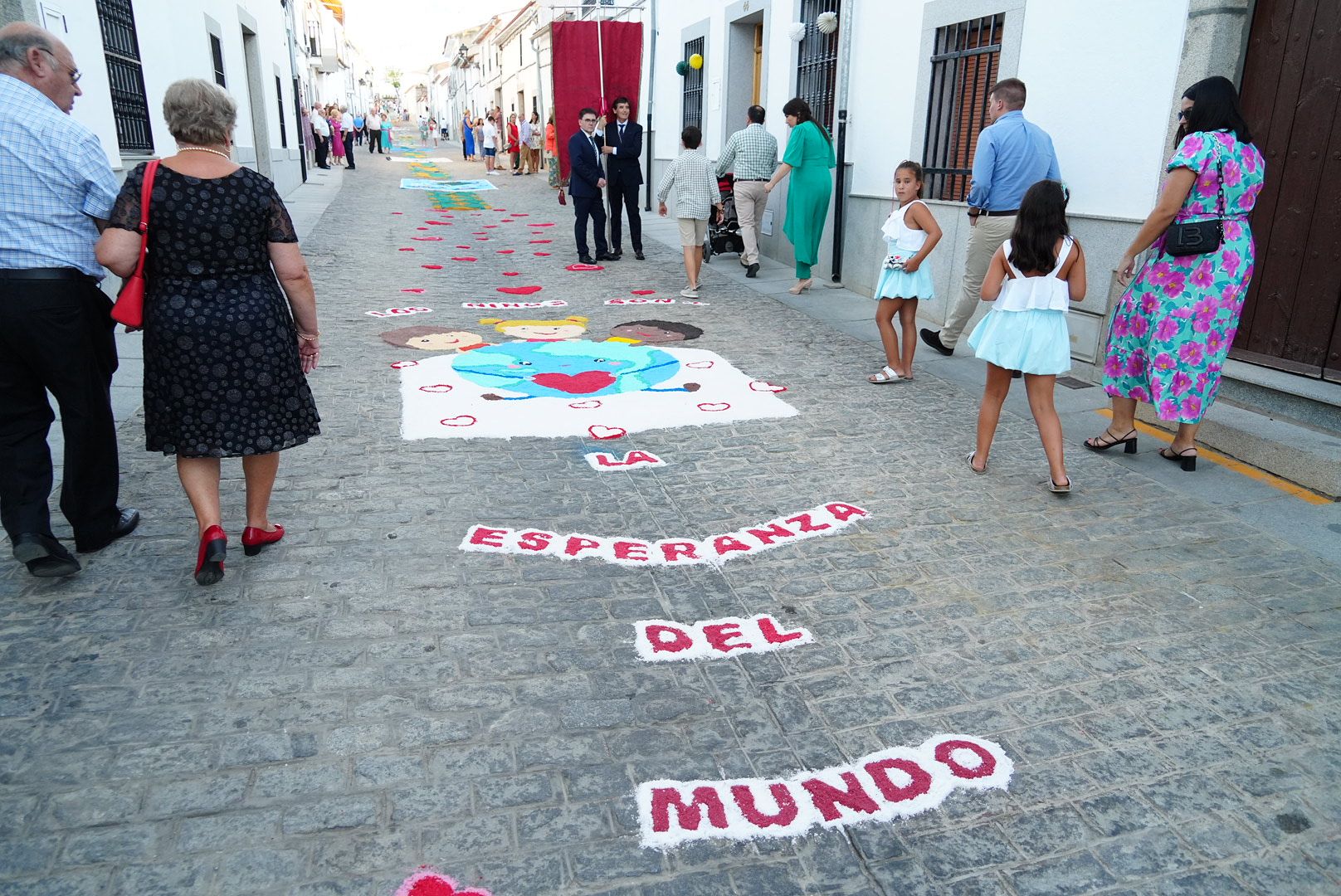 San Roque y alfombras de sal en Dos Torres