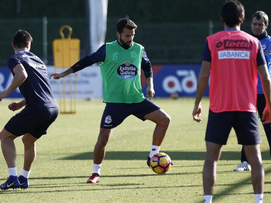 El Dépor trabaja el día tras el golpe del Bernabéu