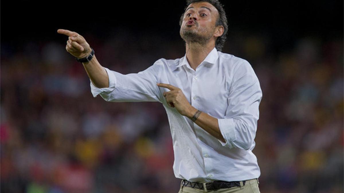 Luis Enrique vivió una jornada triunfal durante el Trofeu Joan Gamper