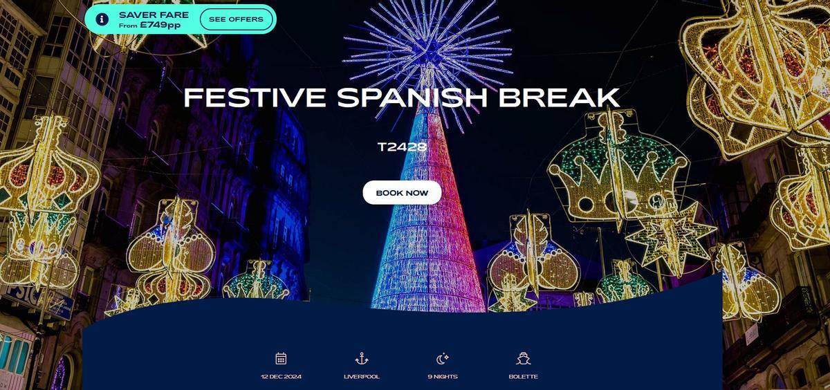 Promoción de la naviera británica para disfrutar del encendido navideño de Vigo.
