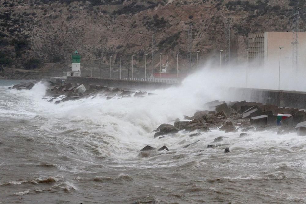 La borrasca Ana, a su paso por Cartagena