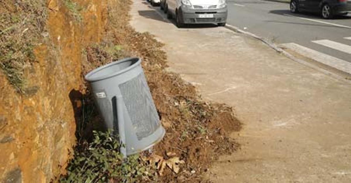 Corrimiento de tierra en el barrio de San Lázaro