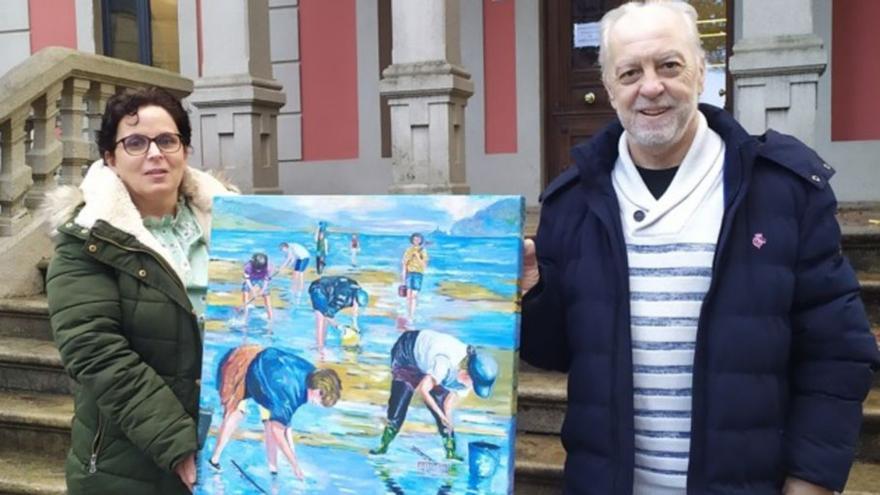 Benestar Social sorteará el 17 de enero una pintura del vecino Faustino Ucha