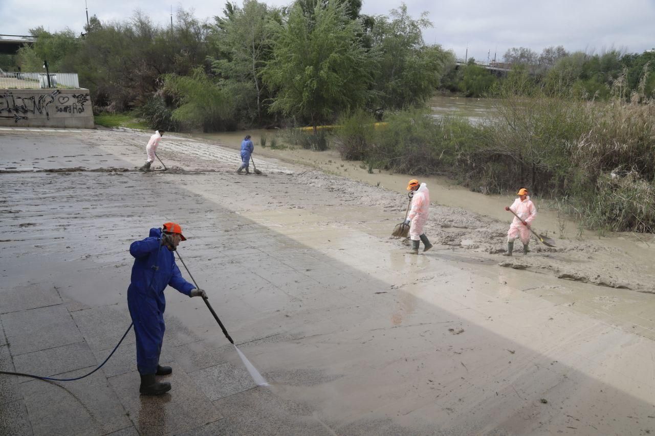 Sadeco culmina la limpieza de las zonas alcanzadas por el río