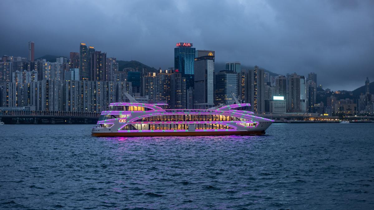 Cruise ship in Hong Kong Harbour