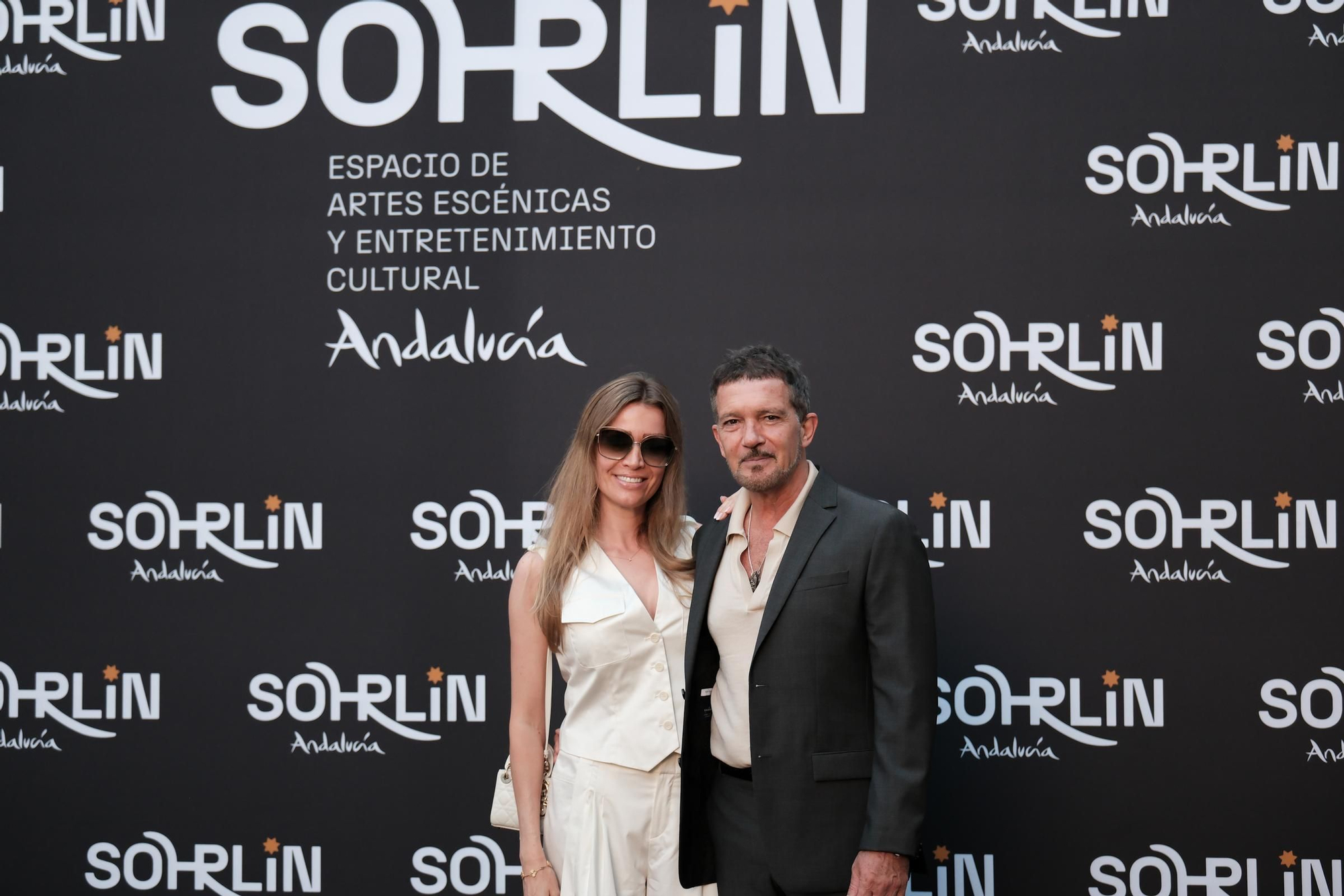 Photocall de la inauguración de Sohrlin Andalucía, el nuevo proyecto de Antonio Banderas y Domingo Sánchez de una escuela de artes escénicas.